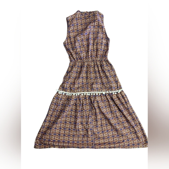 Magari Anthropologie Dress Maxi Purple/Red/Pink/Gold Sleeveless Size Large - Picture 5 of 8